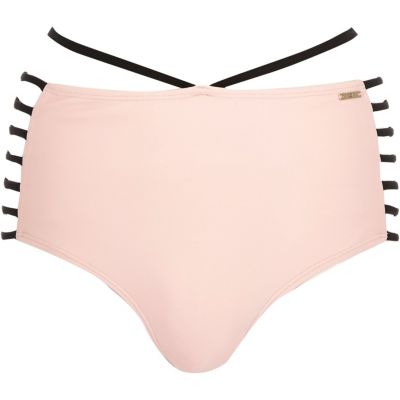 RI Resort pink high waisted bikini bottoms